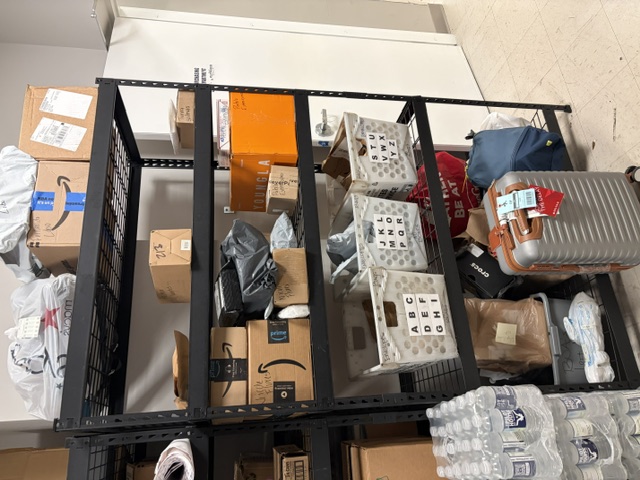 Disorganized package room